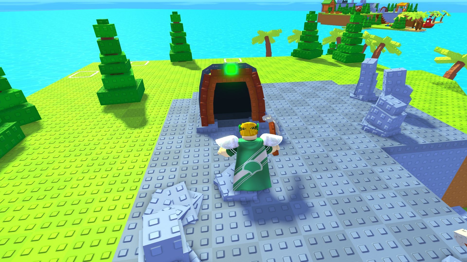You can mine gold coins from here (Image via Roblox)
